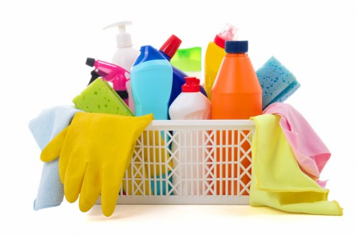 Cleaner living room curtains after professional treatment