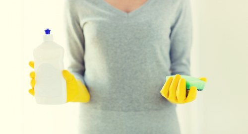 Manager assessing a complaint about cleaning results