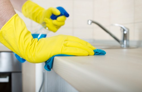Staff following emergency and spill response procedures